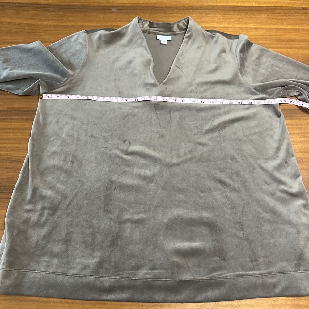 J Jill Pure Jill Brown Velour 2 Piece Cozy Set 2X, Airplane Travel Comfort Plus - Picture 5 of 14